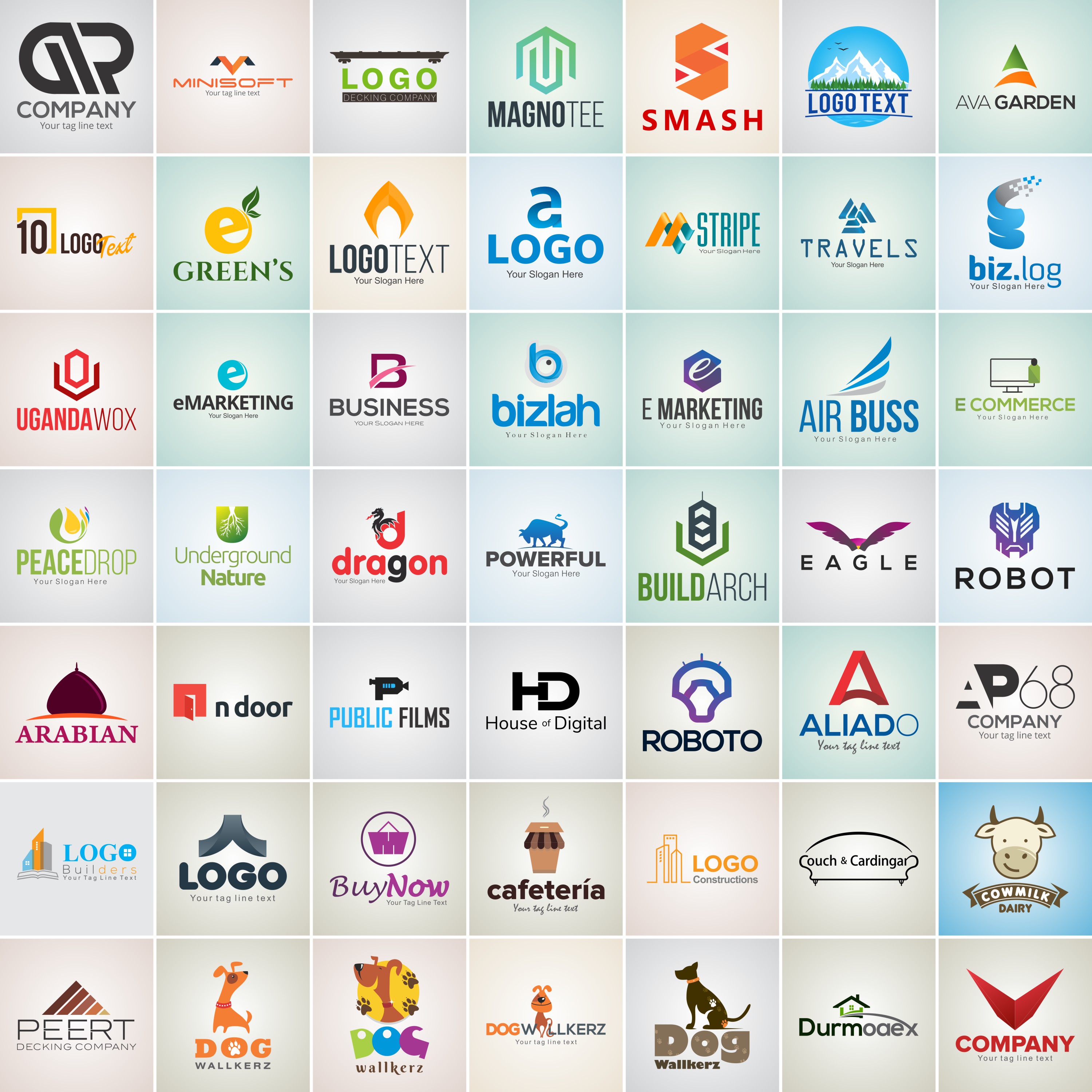 49 Corporate Logos Design Template Set 637366 Vector Art at Vecteezy