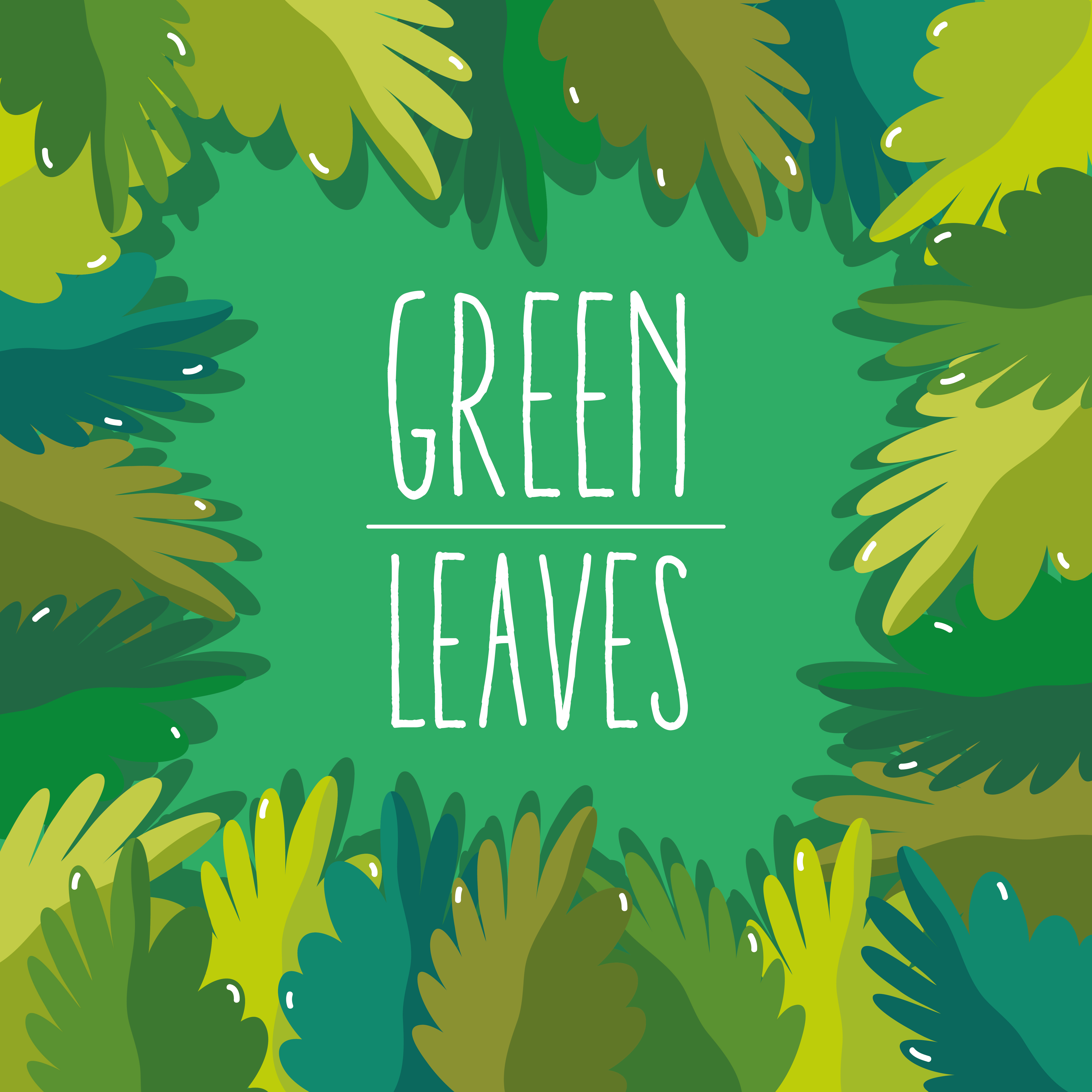 Green leaves cartoon 637380 Vector Art at Vecteezy