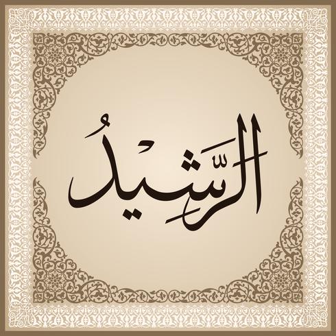 99 names of Allah with Meaning and Explanation vector