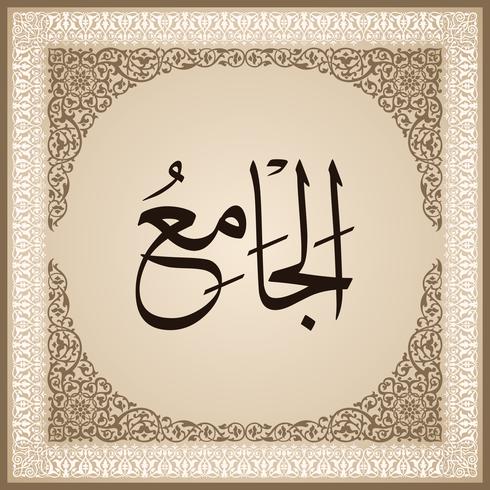 99 names of Allah with Meaning and Explanation vector