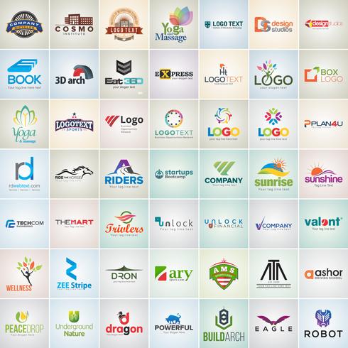 49 Conjunto de plantillas de diseño de logotipos corporativos vector