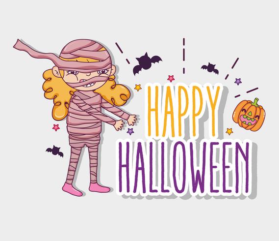 Dibujos animados de halloween feliz vector