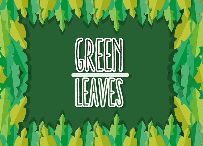 Caricatura de hojas verdes vector