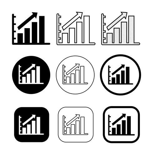 Simple conjunto de diagrama y el icono de gráfico vector