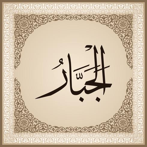 99 names of Allah with Meaning and Explanation vector