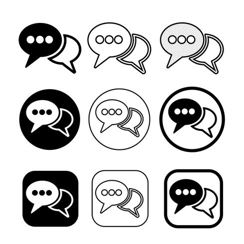 speech bubbles icon symbol sign vector