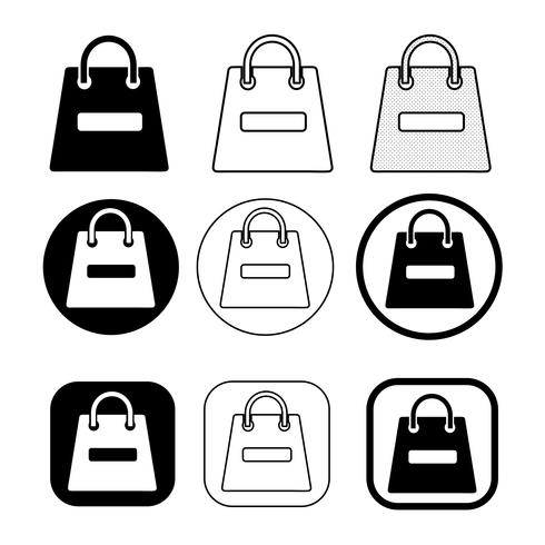 Shopping bag icon Sale package sign vector