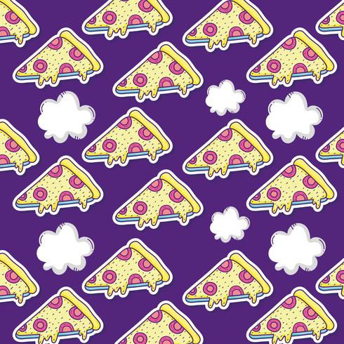 Fondo de arte pop pizza vector