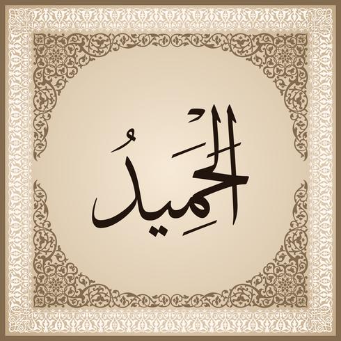 99 names of Allah with Meaning and Explanation vector