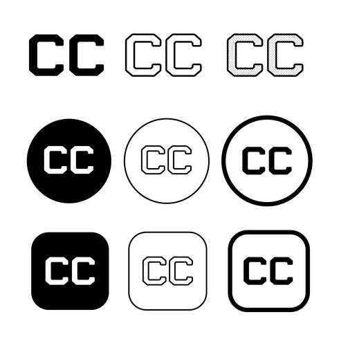 Signo de símbolo de icono de Creative Commons vector