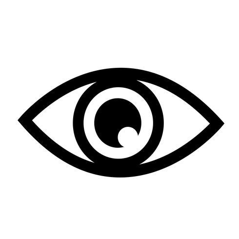 Icono de ojo símbolo de signo vector