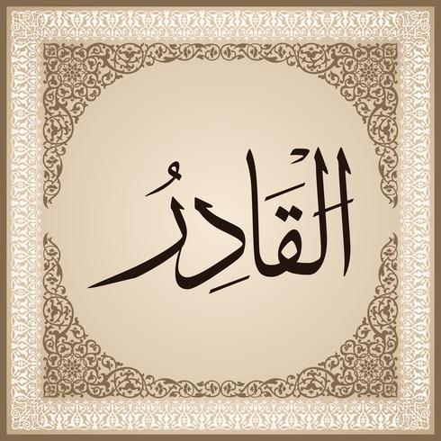 99 names of Allah with Meaning and Explanation vector