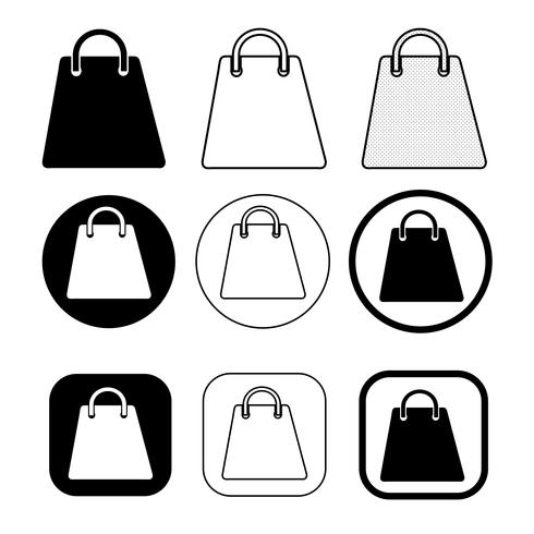 Shopping bag icon Sale package sign vector