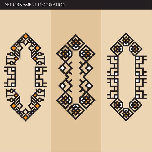 Lujo japonés, caligráfico, líneas de ornamentos aztecas elegantes. vector