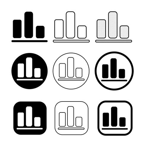 Simple set of diagram and graph icon vector