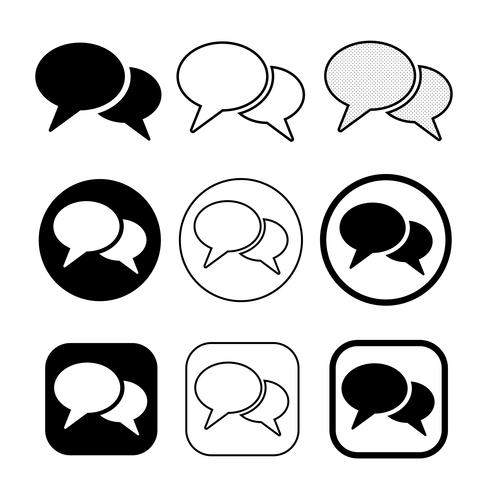 speech bubbles icon symbol sign vector