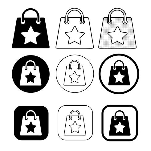 Shopping bag icon Sale package sign vector