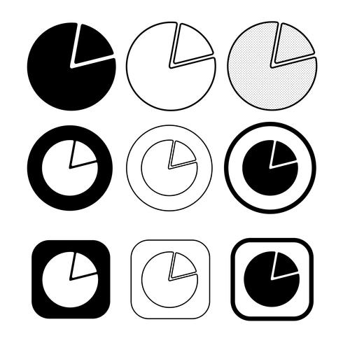 Simple set of diagram and graph icon vector