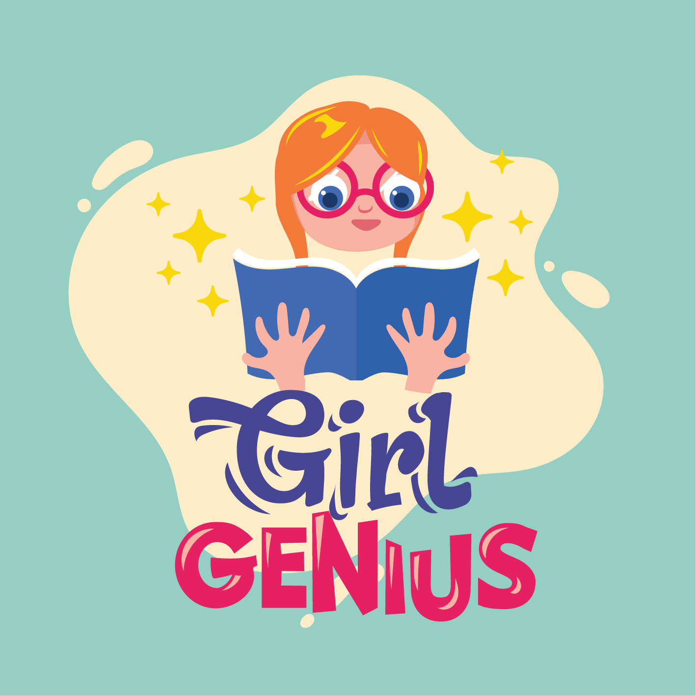 Girl Genius Phrase Illustration.Back to School Quote 638029 Vector Art