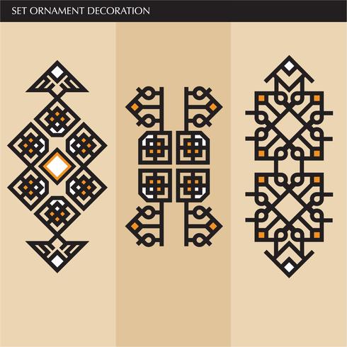 Lujo japonés, caligráfico, líneas de ornamentos aztecas elegantes. vector