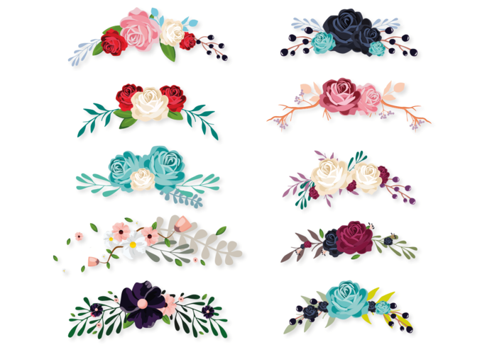 Bouquet Set  vector