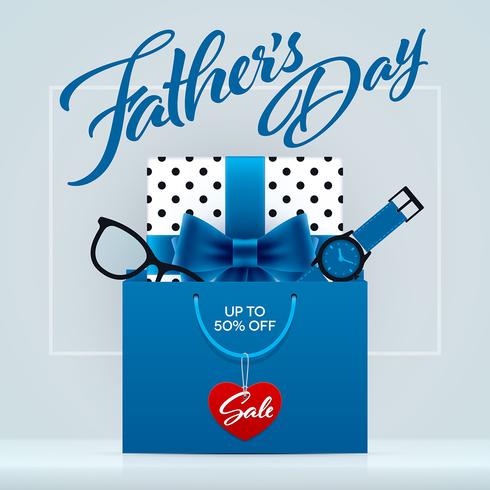 Fathers Day sale banner vector