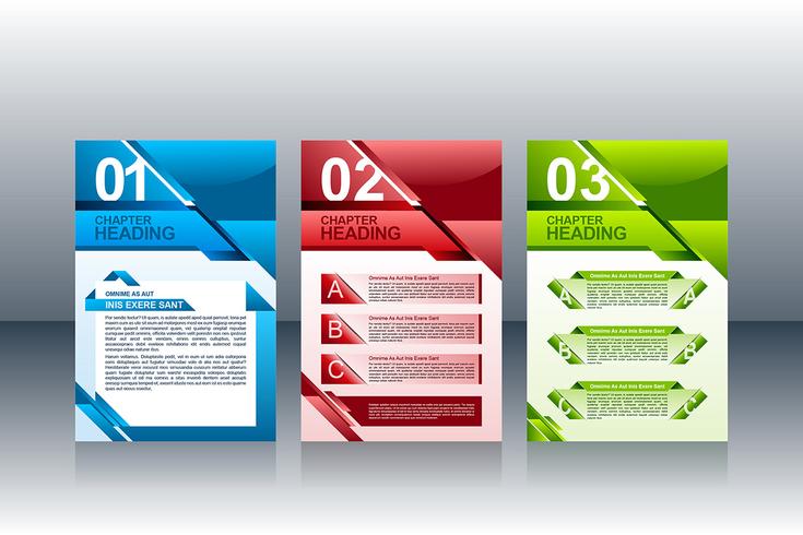 Flyer templates brochure layout design vector