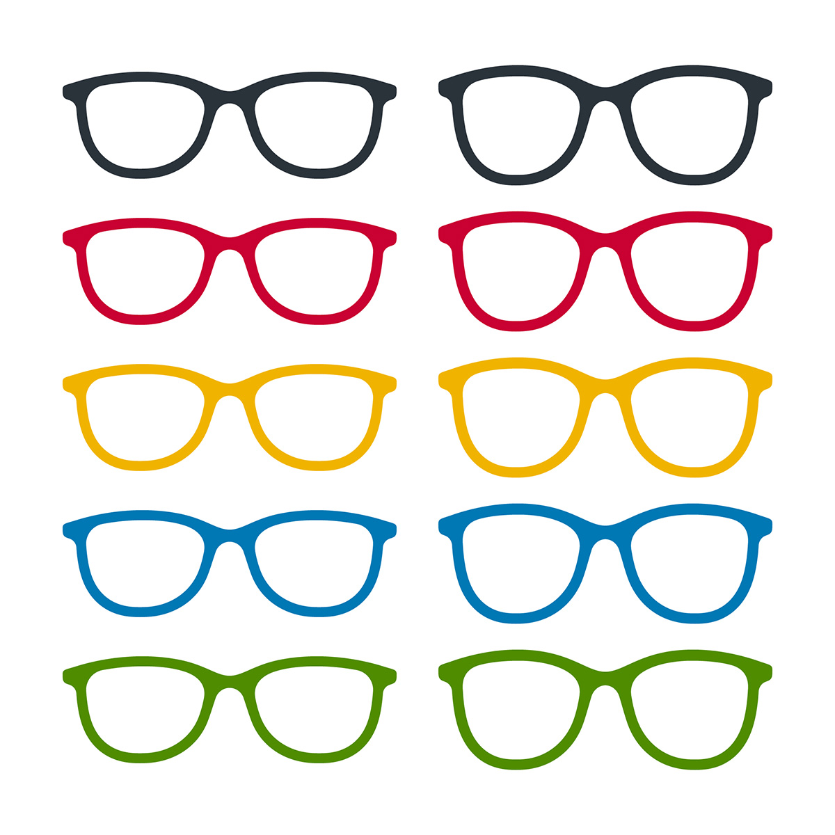 Download Eyeglasses icon set 638203 - Download Free Vectors ...