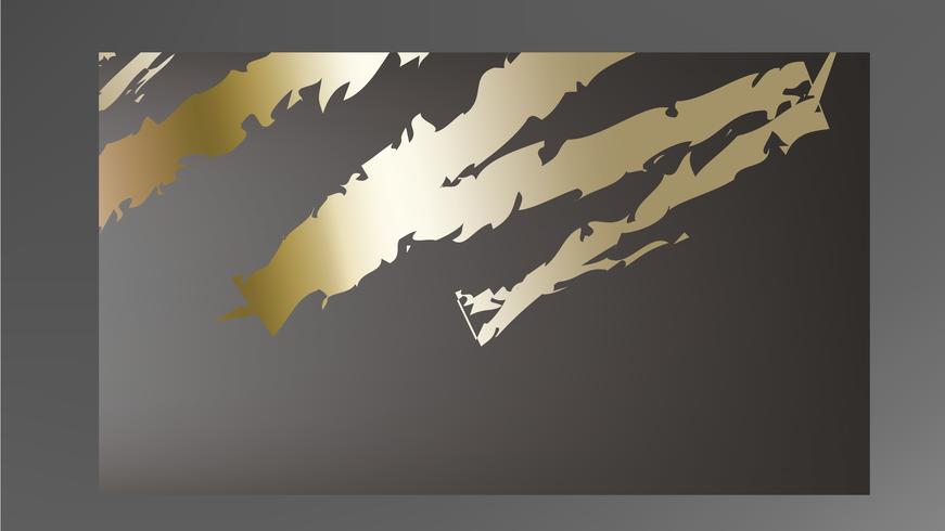 Golden paint smear on dark background vector