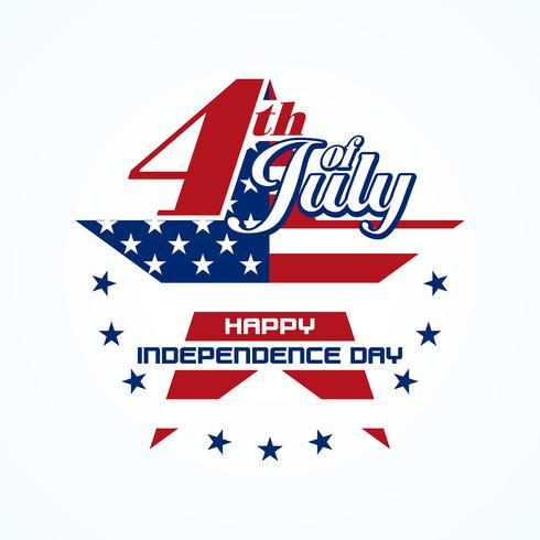 Fourth of July badge vector