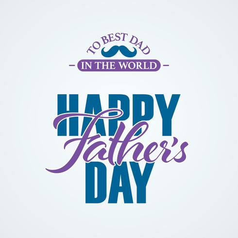 Happy Fathers Day lettering banner