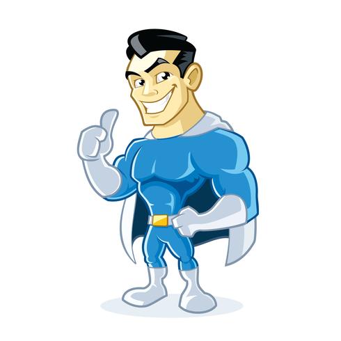 Personaje de dibujos animados de superhéroes vector