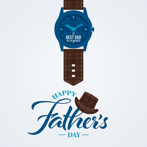 Fathers Day greeting card vector