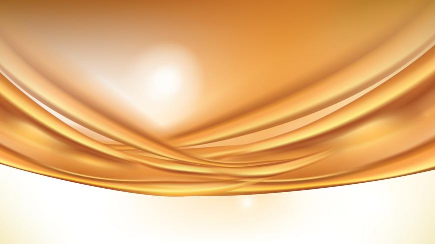 Orange golden flowing liquid abstract vector