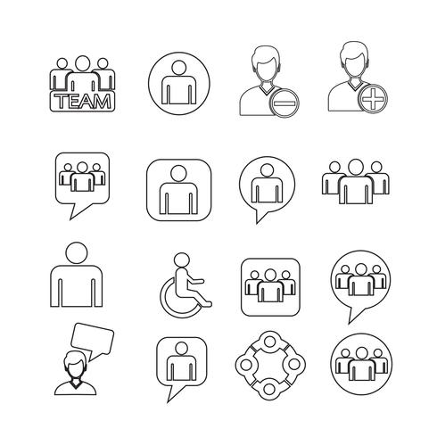 people icon set Illustration vector