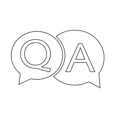 Question answer icon vector