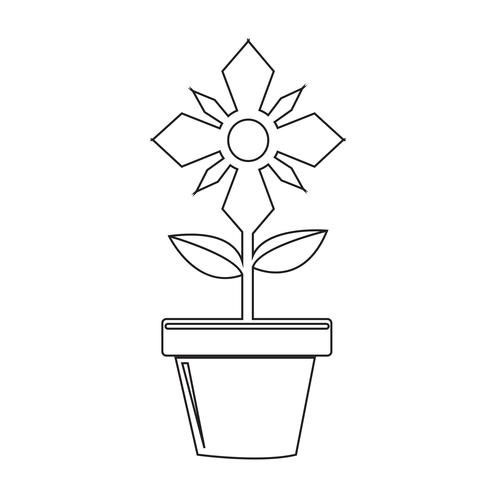 Flower Pot Icon vector