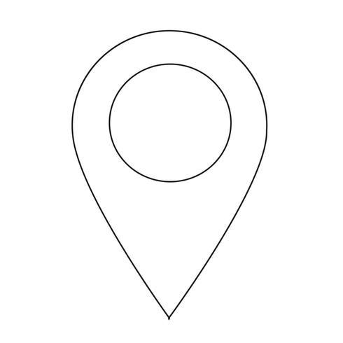 Ubicación GPS icono de puntero del mapa vector