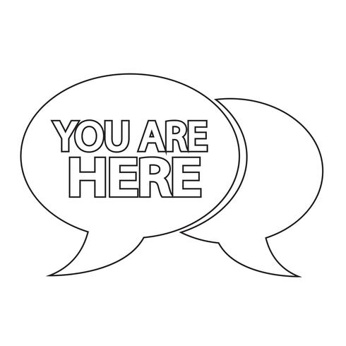 You are here icon vector