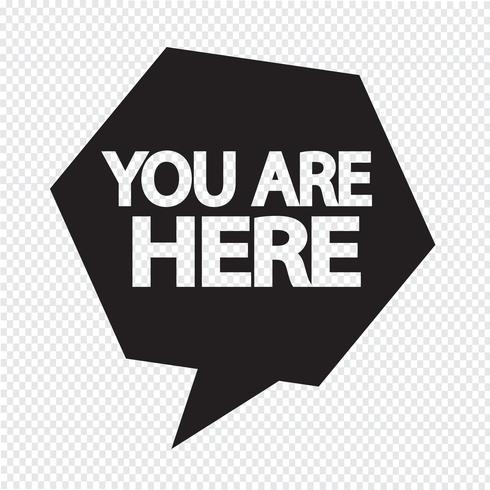 You are here icon vector