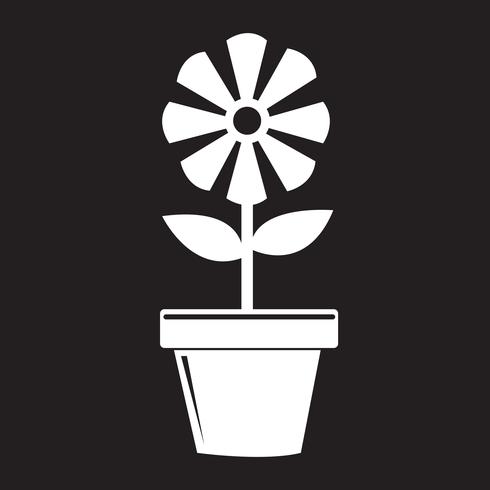 Flower Pot Icon vector