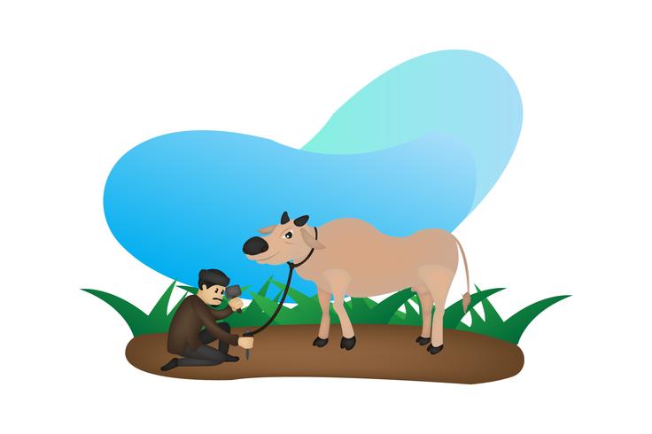 eid mubarak character illustration  vector