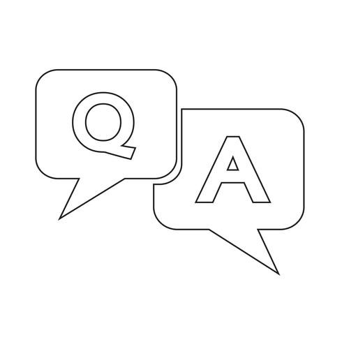 Question answer icon vector