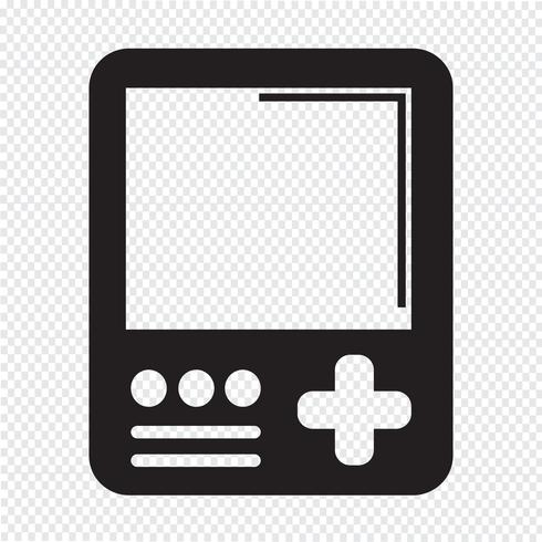 Handheld game console icon vector