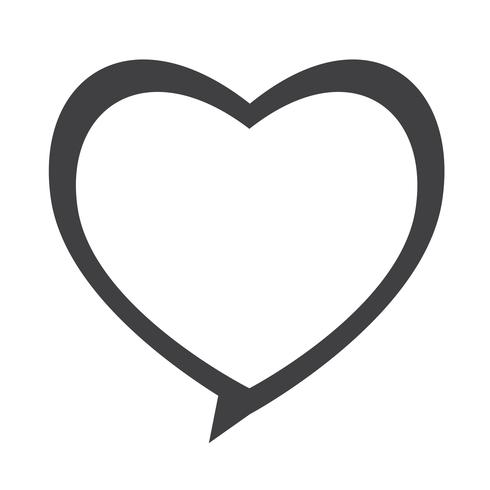 Heart speech bubble icon vector