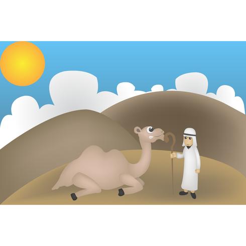 Ilustración de personaje de eid mubarak vector