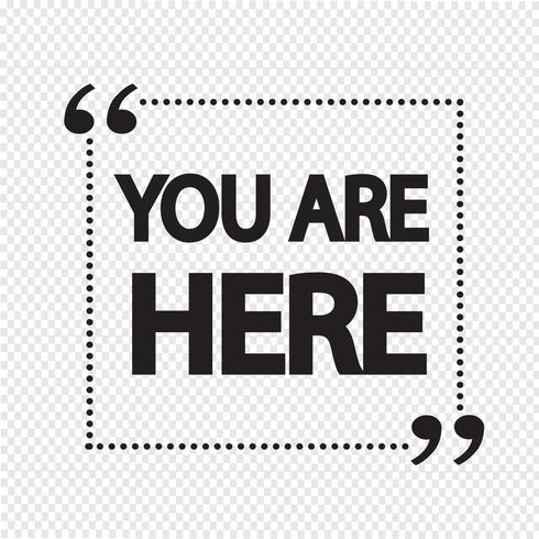 You are here icon vector