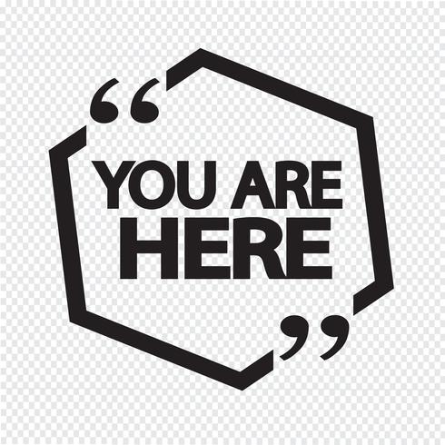 You are here icon vector