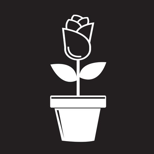 Flower Pot Icon vector