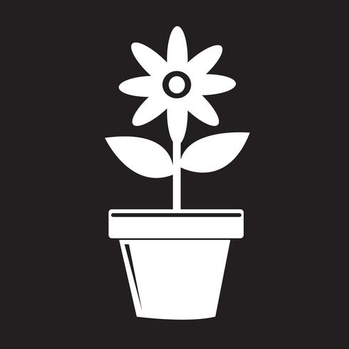 Flower Pot Icon vector